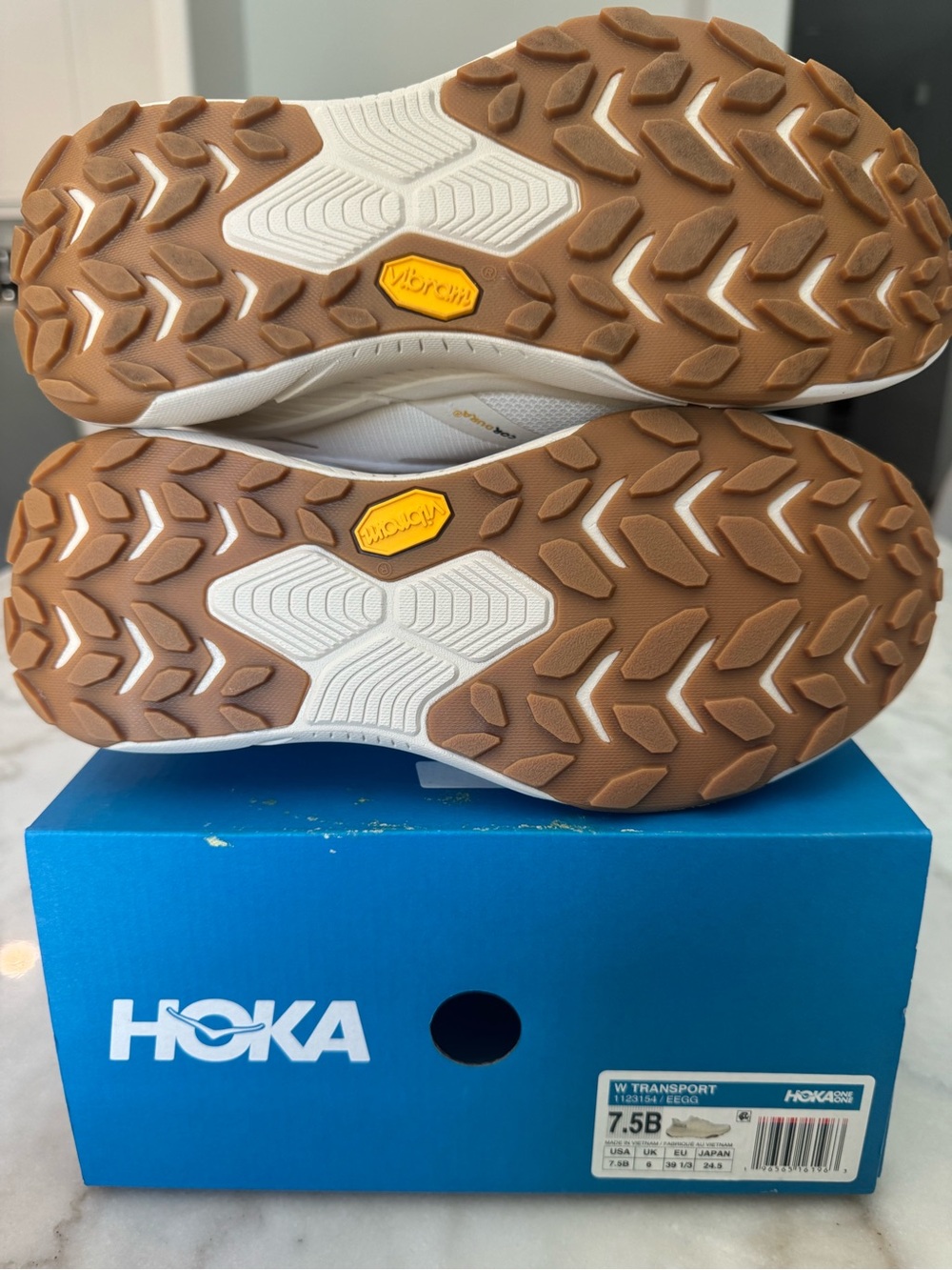 HOKA WOMEN TRANSPORT EGGNOG Size 7.5B - Picture 7 of 8